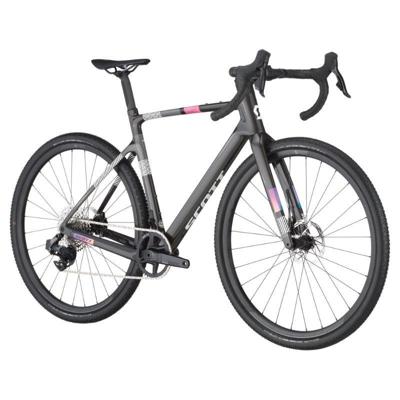 Bicicletta gravel Scott Addict Gravel 30 Black Carbon 2025