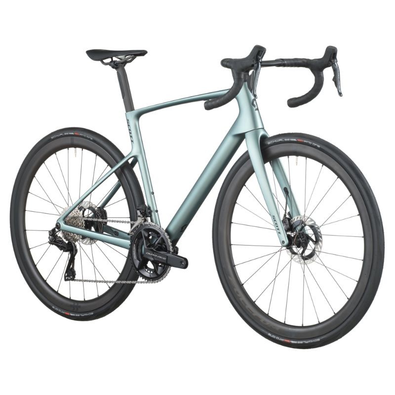 Bicicletta da corsa Scott Addict Premium in carbonio, grigio balena 2026