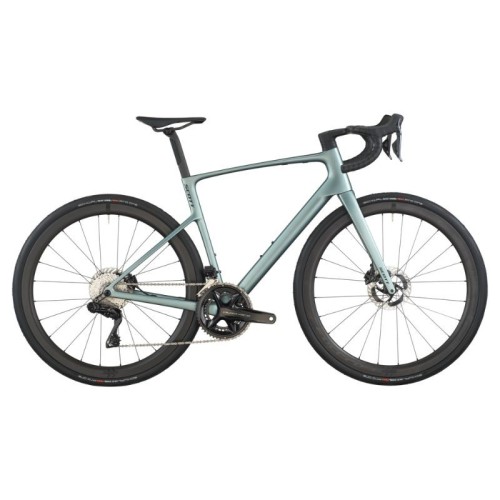 Bicicleta de carretera Scott Addict Premium Carbon, color gris ballena, Dura-Ace 12v , 2026