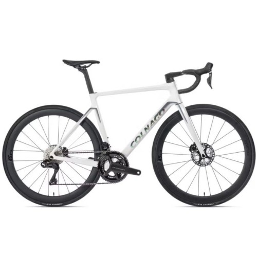 Bicicleta de estrada Colnago V4 Shimano 105 R7170 DI2 12 velocidades - Vision SC 45 Branca