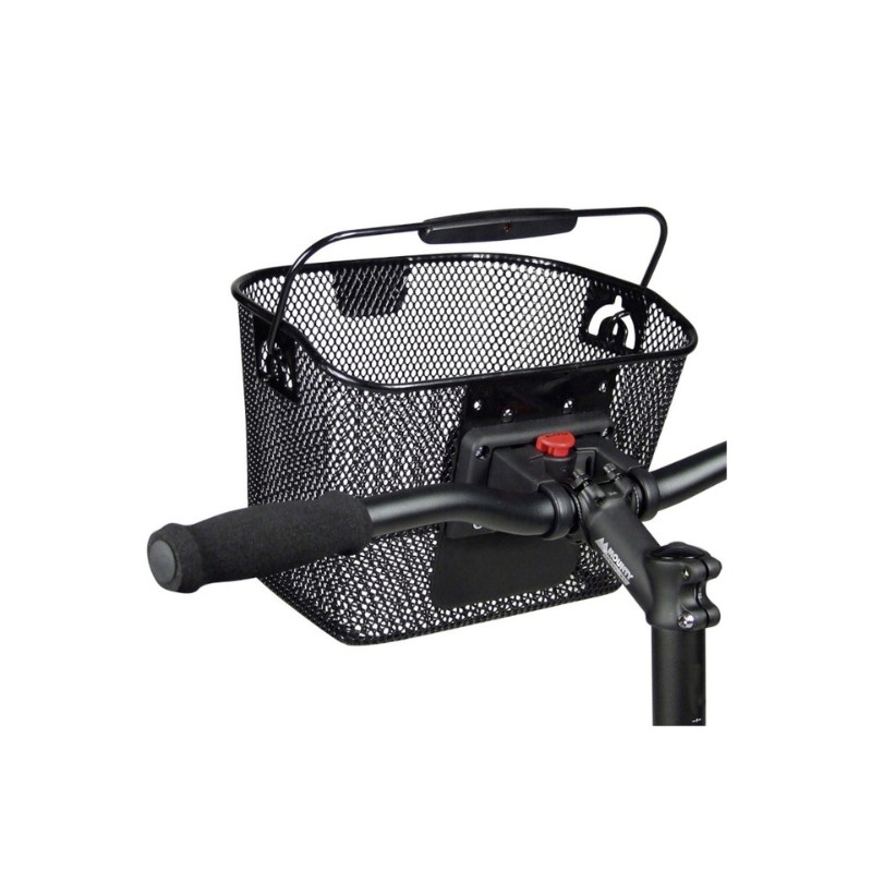 Klickfix mini mesh front basket, black