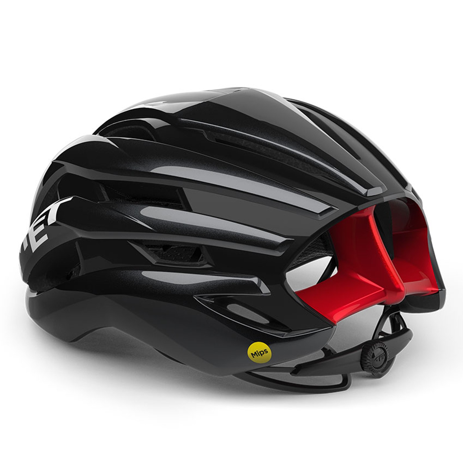 Capacete de ciclismo de estrada MET Trenta MIPS Preto Vermelho / Brilhante (BR1) - 3HM126CE00