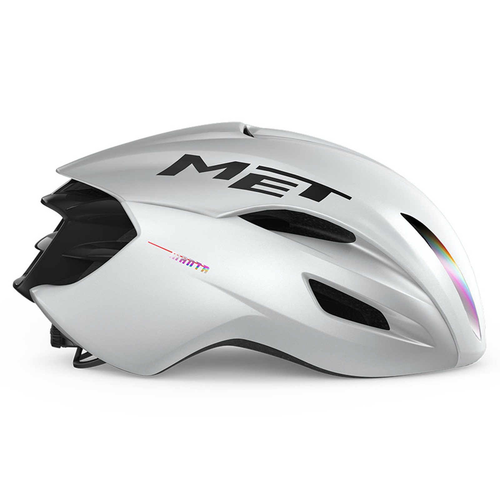 MET Manta MIPS Holographic Glossy White (BI1) Racefietshelm - 3HM133CE00
