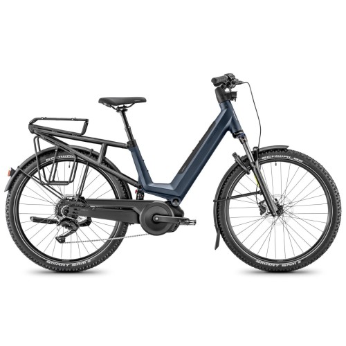 Bicicleta elétrica de trekking Mustache Xroad FS 2 Azul Marinho com suspensão (540wh) 2026