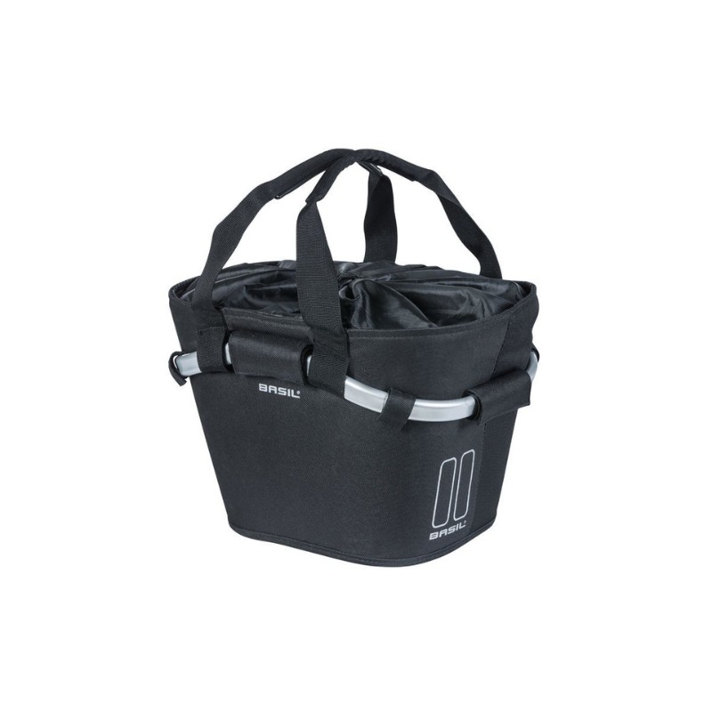 Panier avant Basil noir Carry All 15L