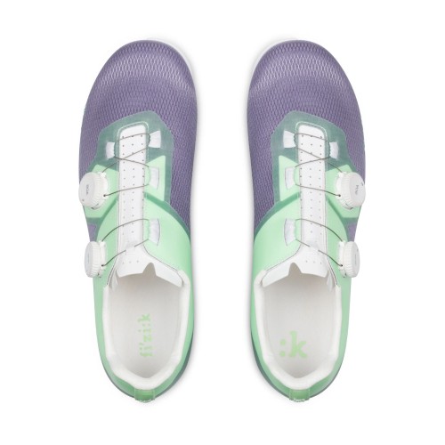 Zapatillas de ciclismo de carretera Fizik Lyra - Morado lavanda / Verde menta