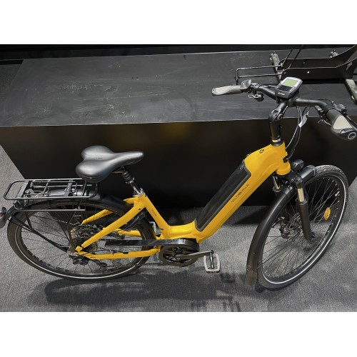 Bicicleta elétrica híbrida Vélodeville® Trekking AEB 890 usada, bateria de 500Wh, amarela, tamanho 45 (S), 2022