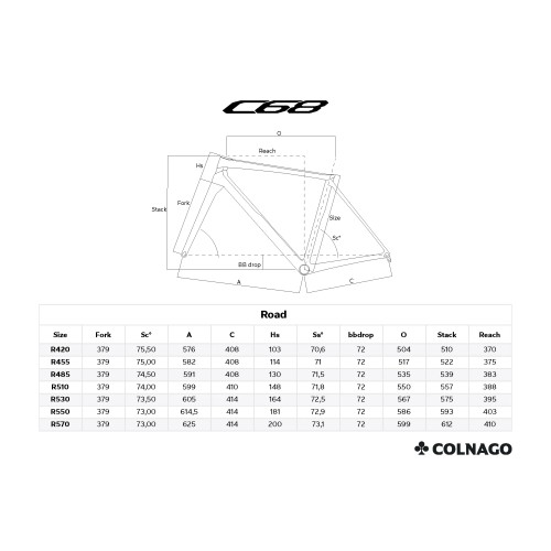 Colnago C68 Dura-Ace Di2 12v taille S 48.5 (stack 53,9cm) vélo de route d'occasion 2025