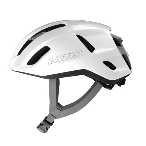 Lazer Sphere KinetiCore fietshelm in wit en zilver