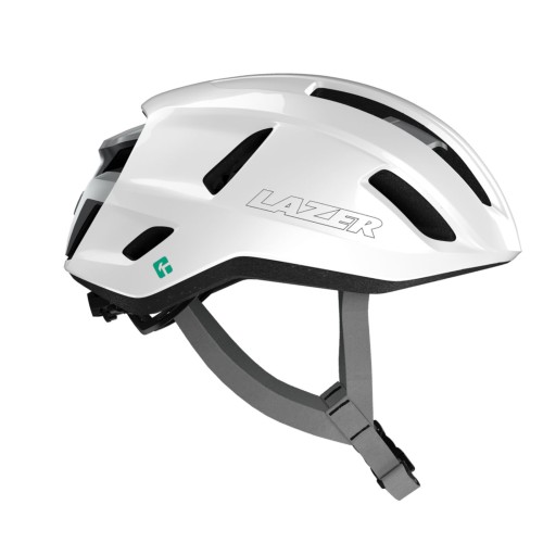 Capacete de ciclismo Lazer Sphere KinetiCore branco e prata