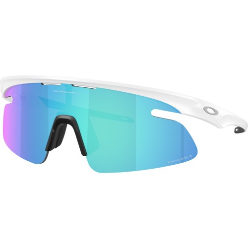 Oakley RSLV Lite Matte White Ink / Prizm Sapphire Cycling Glasses OO9527D-0450