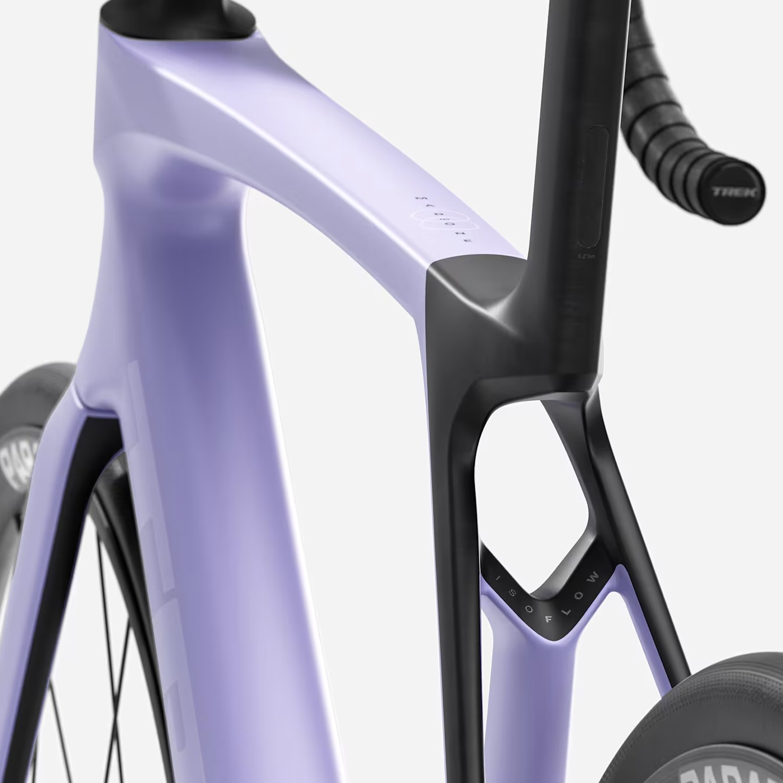 Bicicletta da corsa Trek Madone SL 5 Gen.8 Shimano 105 Matte Lavender Haze / Deep Smoke in carbonio, anno 2026