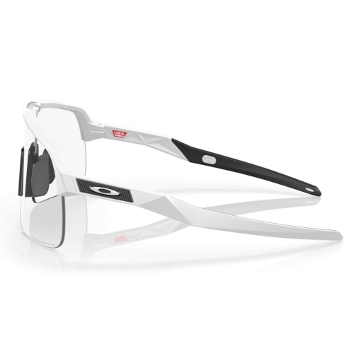 Oakley Sutro Lite Radbrille, mattweiß/klar zu schwarz, Iridium-Photochromic OO9463, Größe 46-39