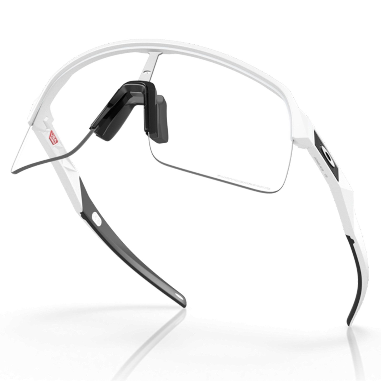 Oakley Sutro Lite Matte White / Clear To Black Iridium Photochromic OO9463 Cycling Glasses 46-39