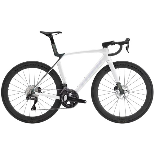 Bicicletta da corsa in carbonio Trek Madone SL 7 Gen.8 Ultegra Di2 a 12 velocità, colore bianco cristallo lucido / fumé scuro op