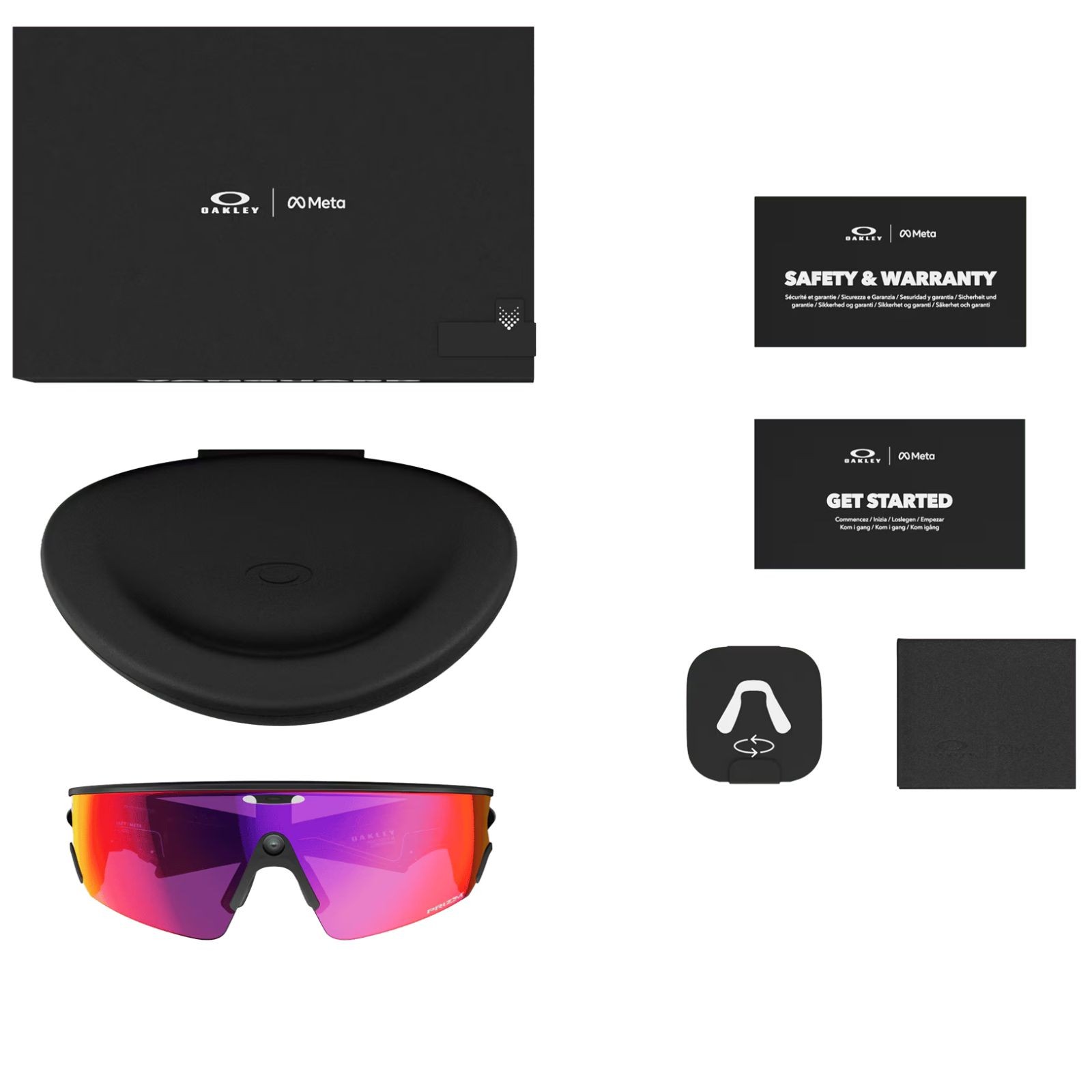 Lunettes IA connectées Oakley Meta Vanguard Black / Prizm Road vélo OOW8001-015