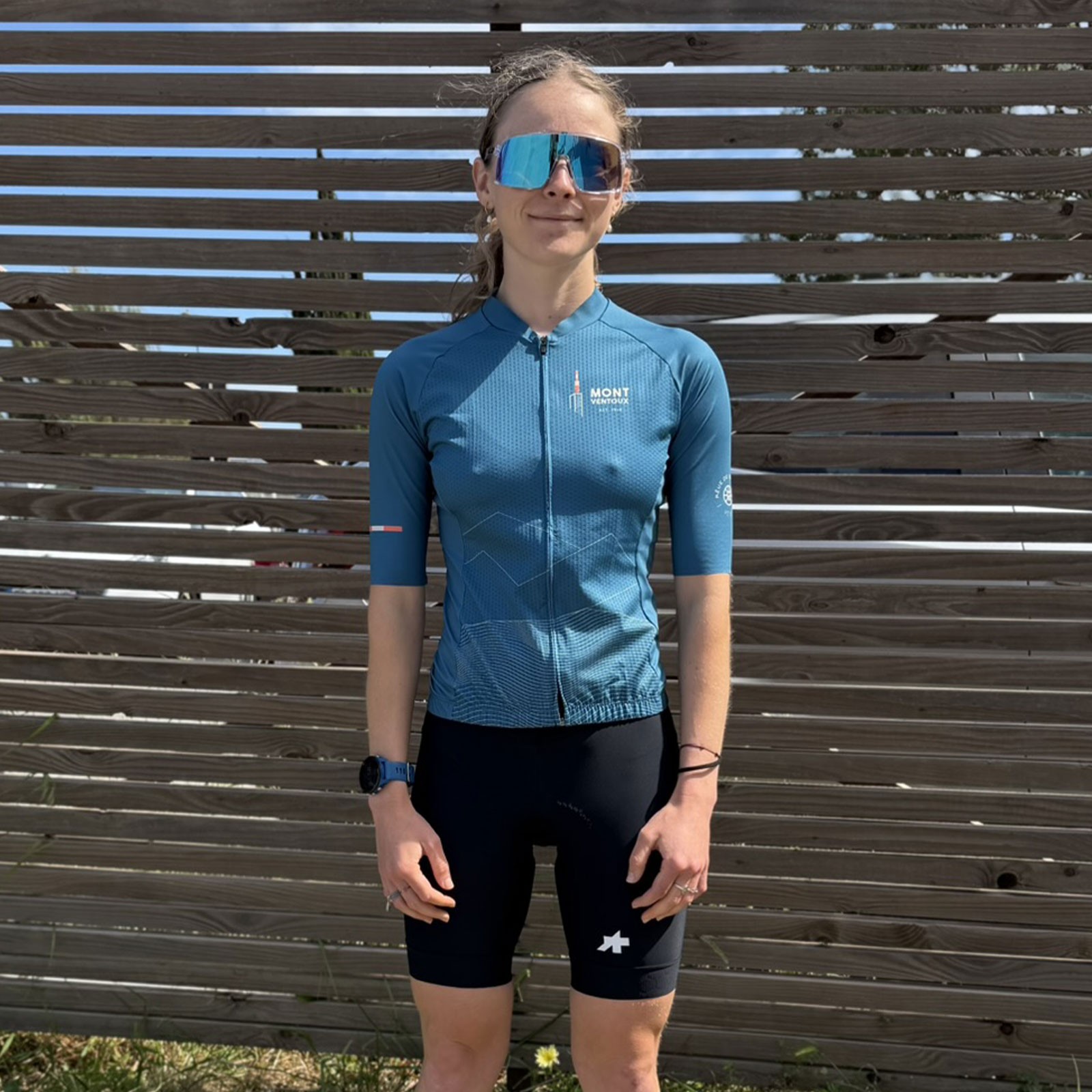 Camisa de ciclismo Ventoux Cycling Dream de manga curta, azul petróleo