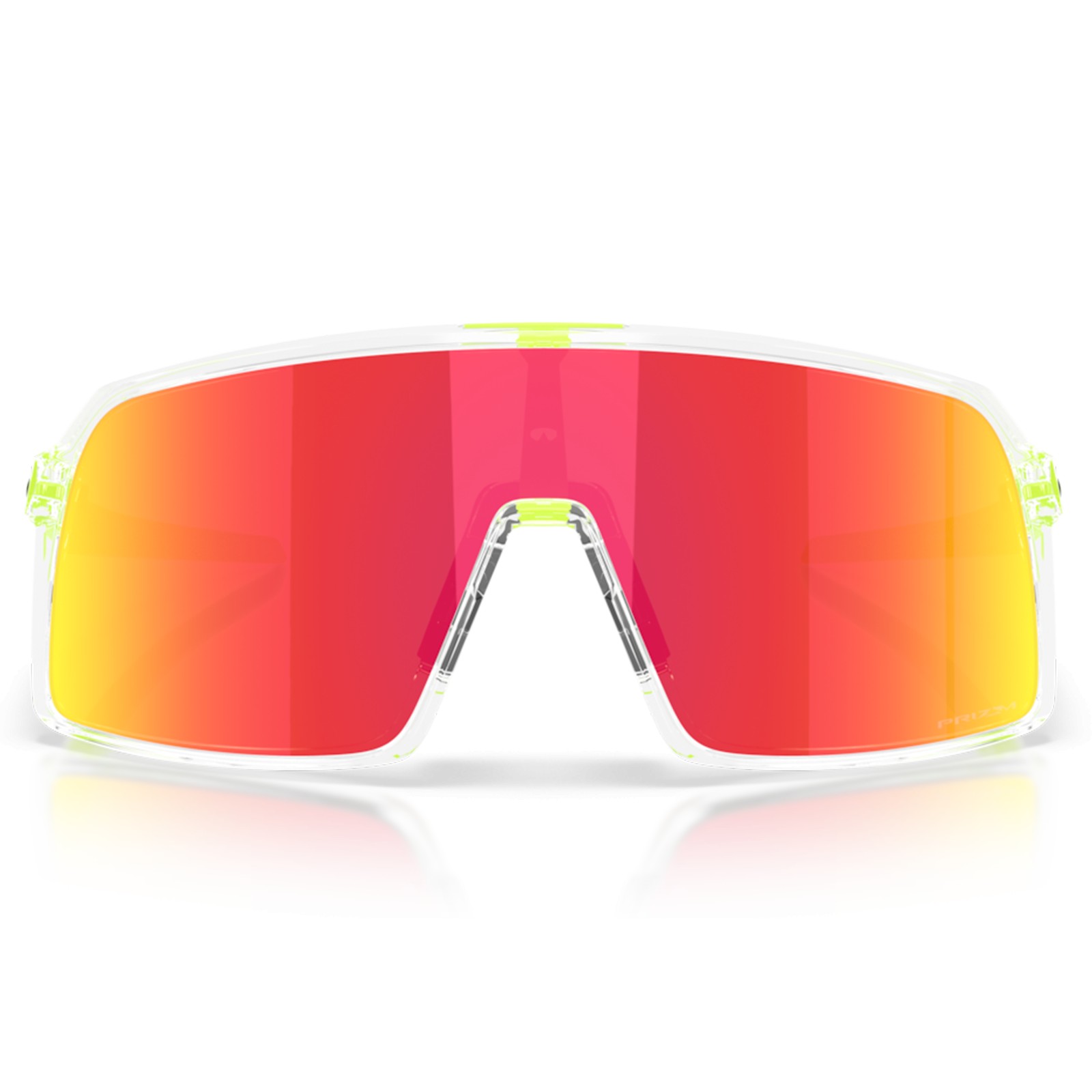 Oakley Sutro Neon Pop Collection Clear / Prizm Ruby Cycling Glasses OO9406-D20