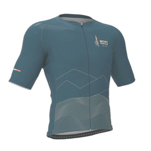 Ventoux Radsport-Traumtrikot, Kurzarm, Petrolblau