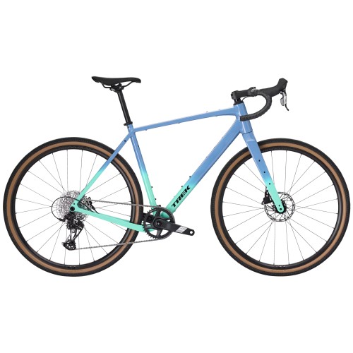 Bicicleta gravel Trek Checkpoint ALR 5 Gen.3 Apex XPLR 12v cor azul Fjord com degradê para verde Miami, 2026