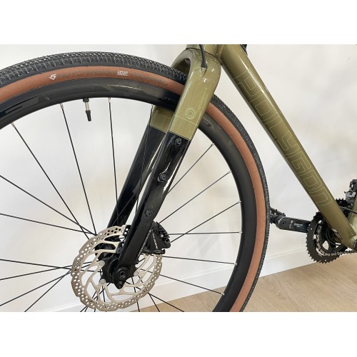 Gebrauchtes Polygon Path X5 Gravelbike Shimano 105 11-fach grün – Größe L