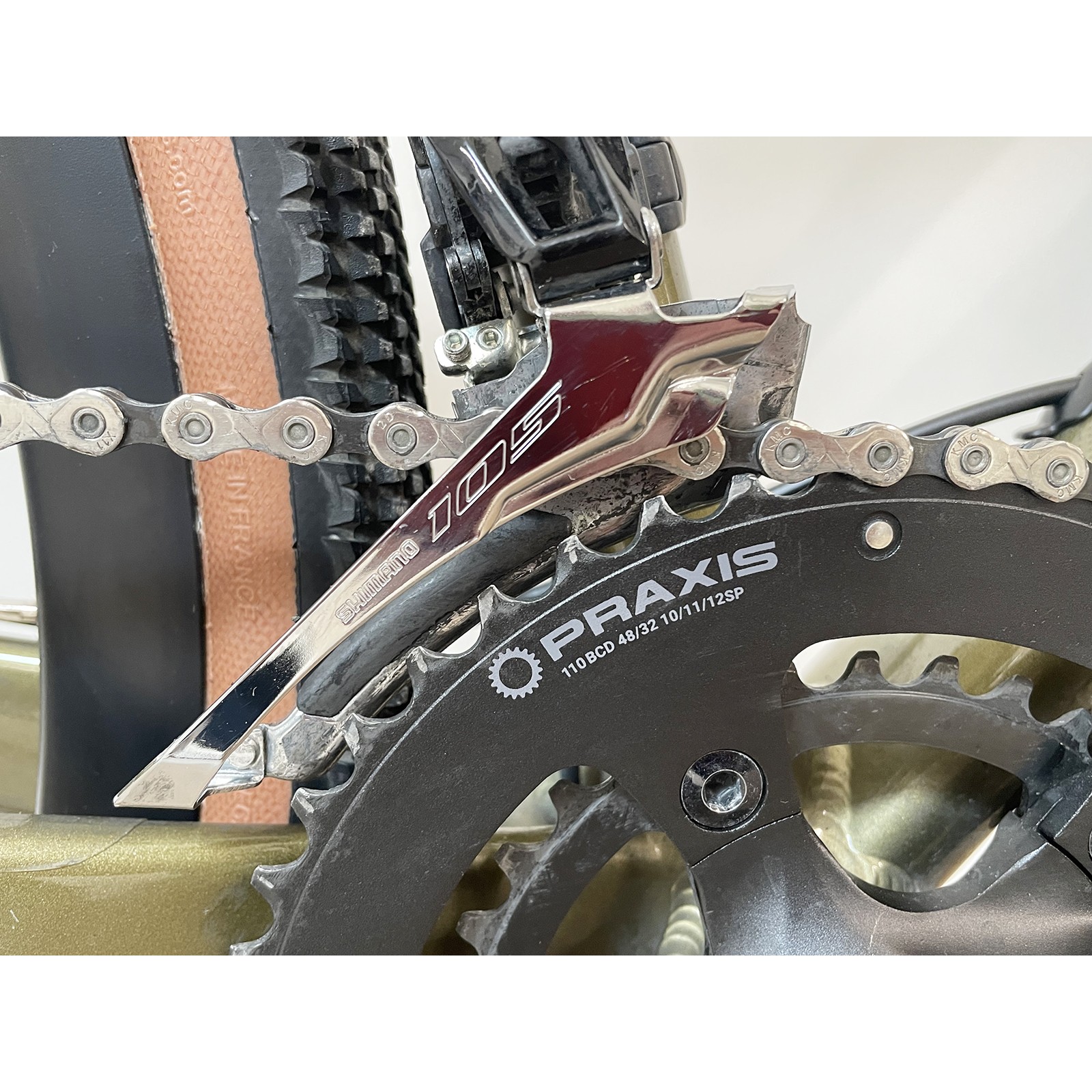 Bici gravel Shimano 105 11v verde - taglia L