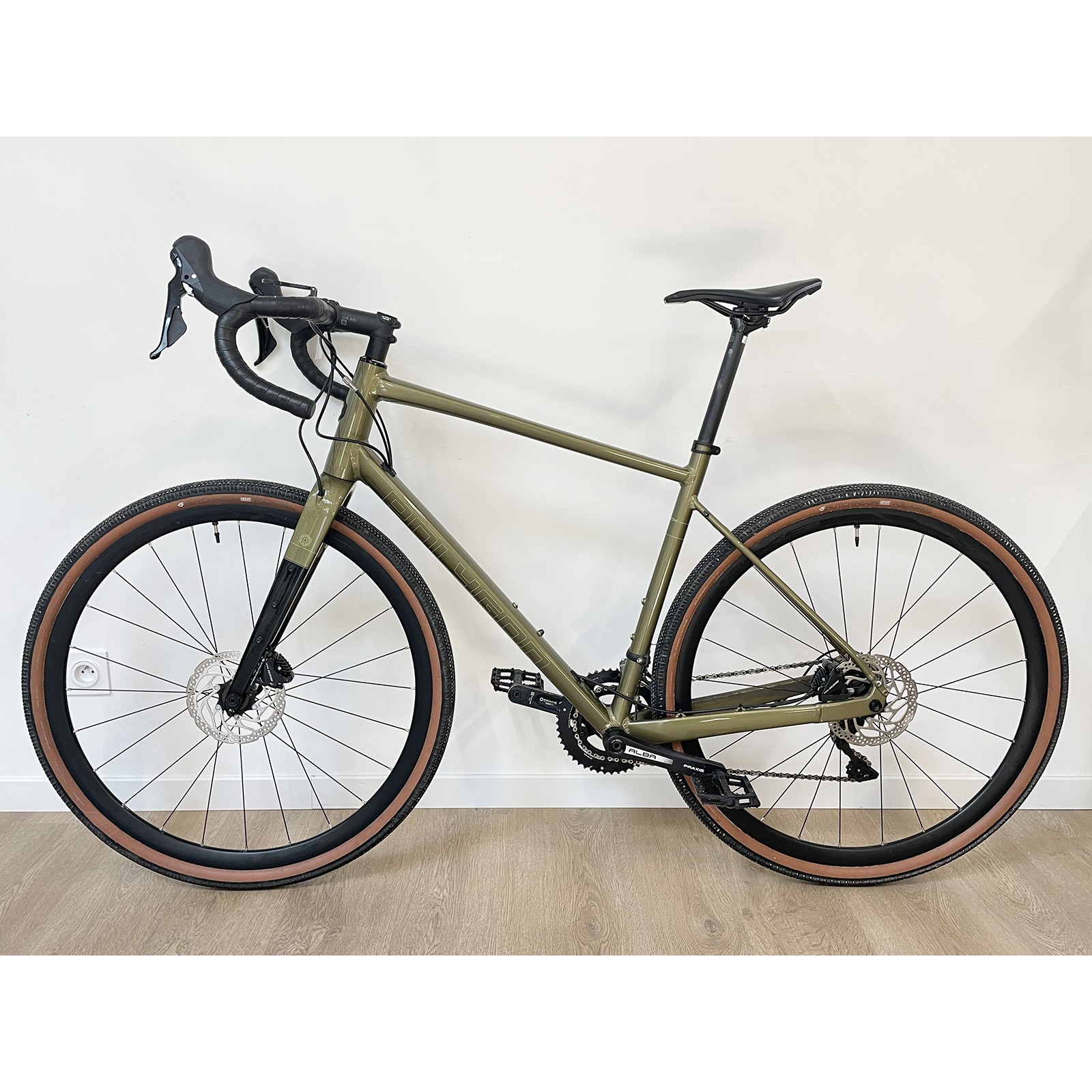 Gebrauchtes Polygon Path X5 Gravelbike Shimano 105 11-fach grün – Größe L