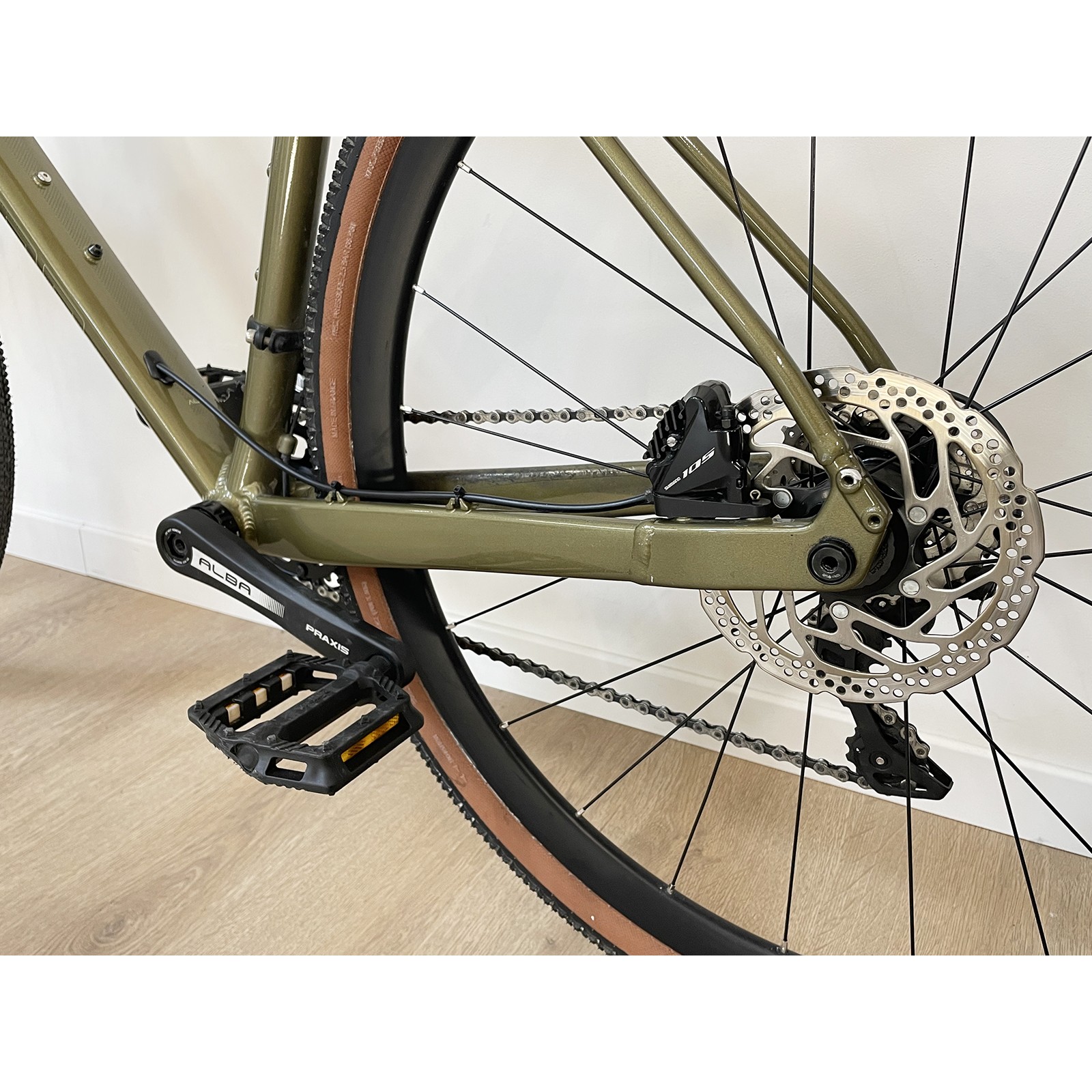 Gebrauchtes Polygon Path X5 Gravelbike Shimano 105 11-fach grün – Größe L