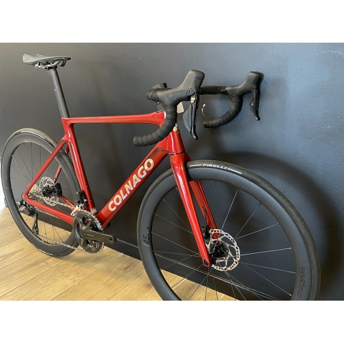 Bicicleta de estrada Colnago V4 Shimano 105 R7170 DI2 12s Vision SC 45 Vermelha