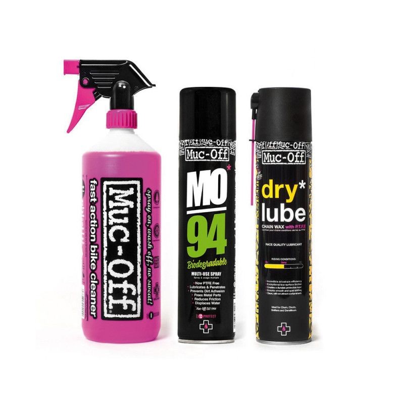 Pack Muc-Off wash protect and lube