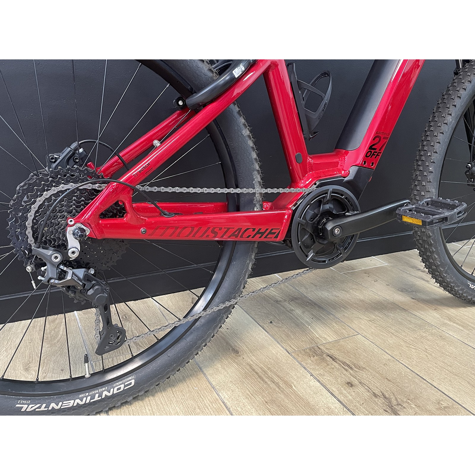 Bicicleta elétrica Moustache E-Bike , sábado, dia 27, OFF, Bosch Perf Line vermelha 500Wh, tamanho P, 39 de 2025