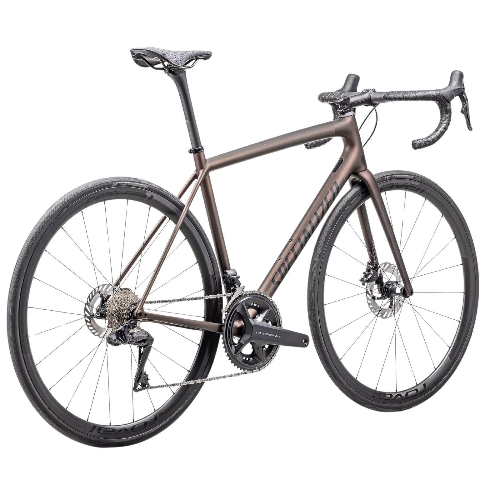 Bicicletta da corsa Specialized Aethos Pro Ultegra DI2 12v Satin Carbon / Red Pearl / Black 2025 in carbonio