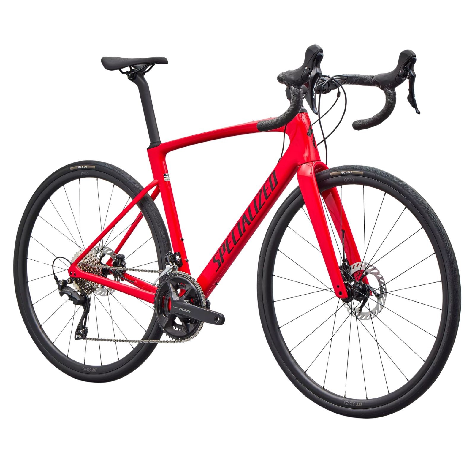 Bicicleta de estrada Specialized Roubaix SL8 Sport 105 12v em carbono vermelho brilhante