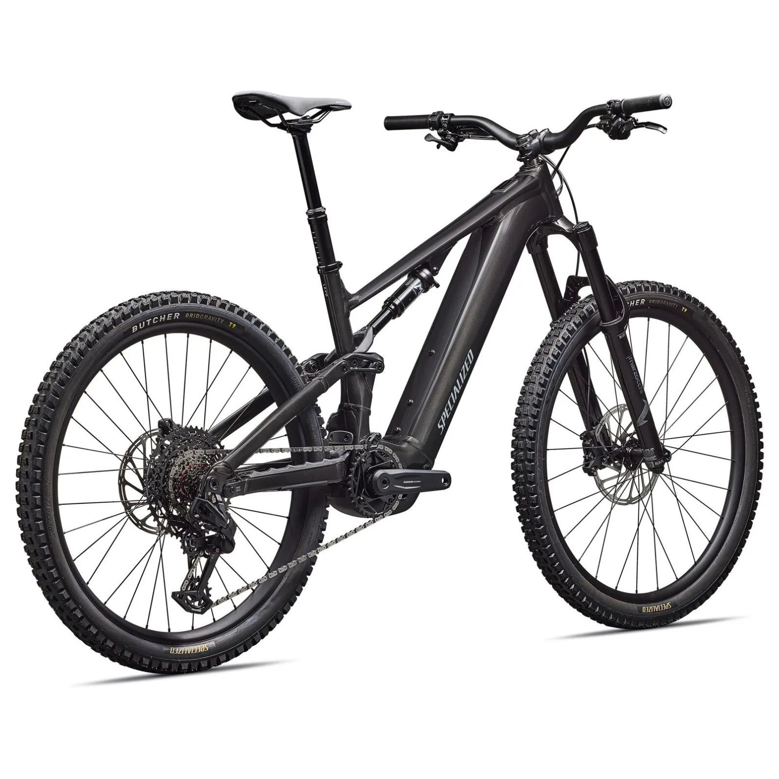 Specialized Turbo Levo G4 NB MTB électrique aus Aluminium, glänzend metallisch, Obsidian/Sliver Dust, Modelljahr 2026