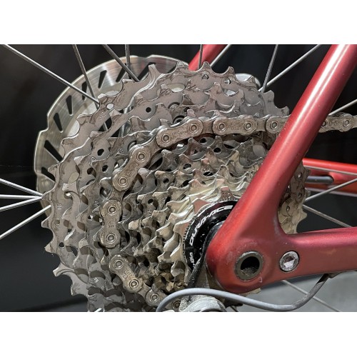Gebruikte Racefiets Specialized Aethos Pro Ultegra Di2 Satin Red Sky / Red Onyx 2024 - Maat 56cm