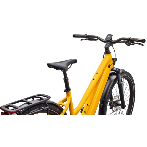 Bicicleta híbrida elétrica Specialized Turbo Vado 4.0 Step-Through Gloss California Sunshine / Orange Zest 2025