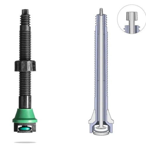 Absolute Black AETHER Carbon Tubeless Valve Set 30-55mm - TVALVE50/BK