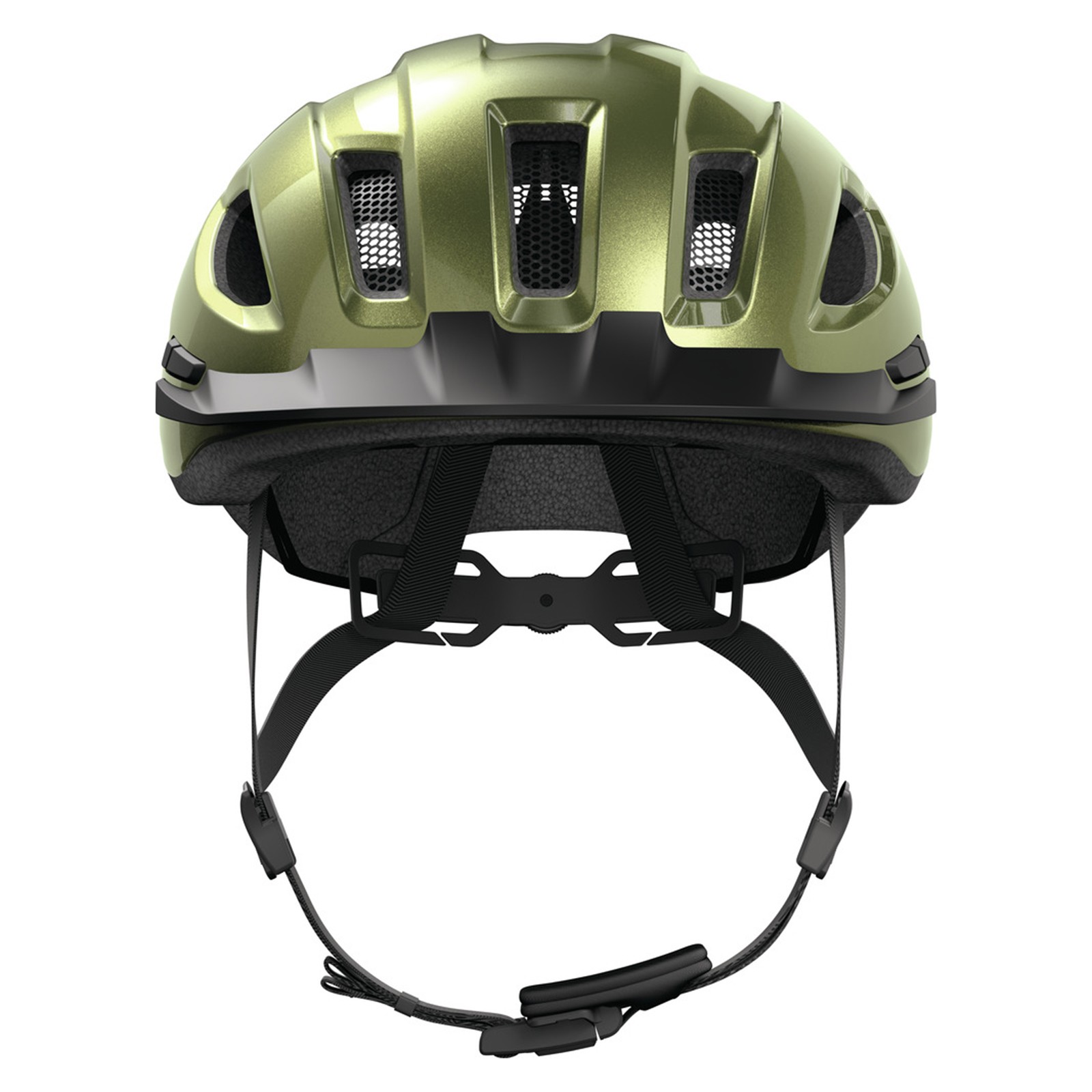 Casco da bici Abus Urban-I 4.0 Pepper Green con luce posteriore ricaricabile