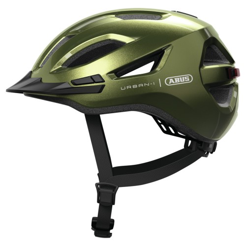 Abus Urban-I 4.0 Pepper Green Fahrradhelm mit wiederaufladbarem Rücklicht
