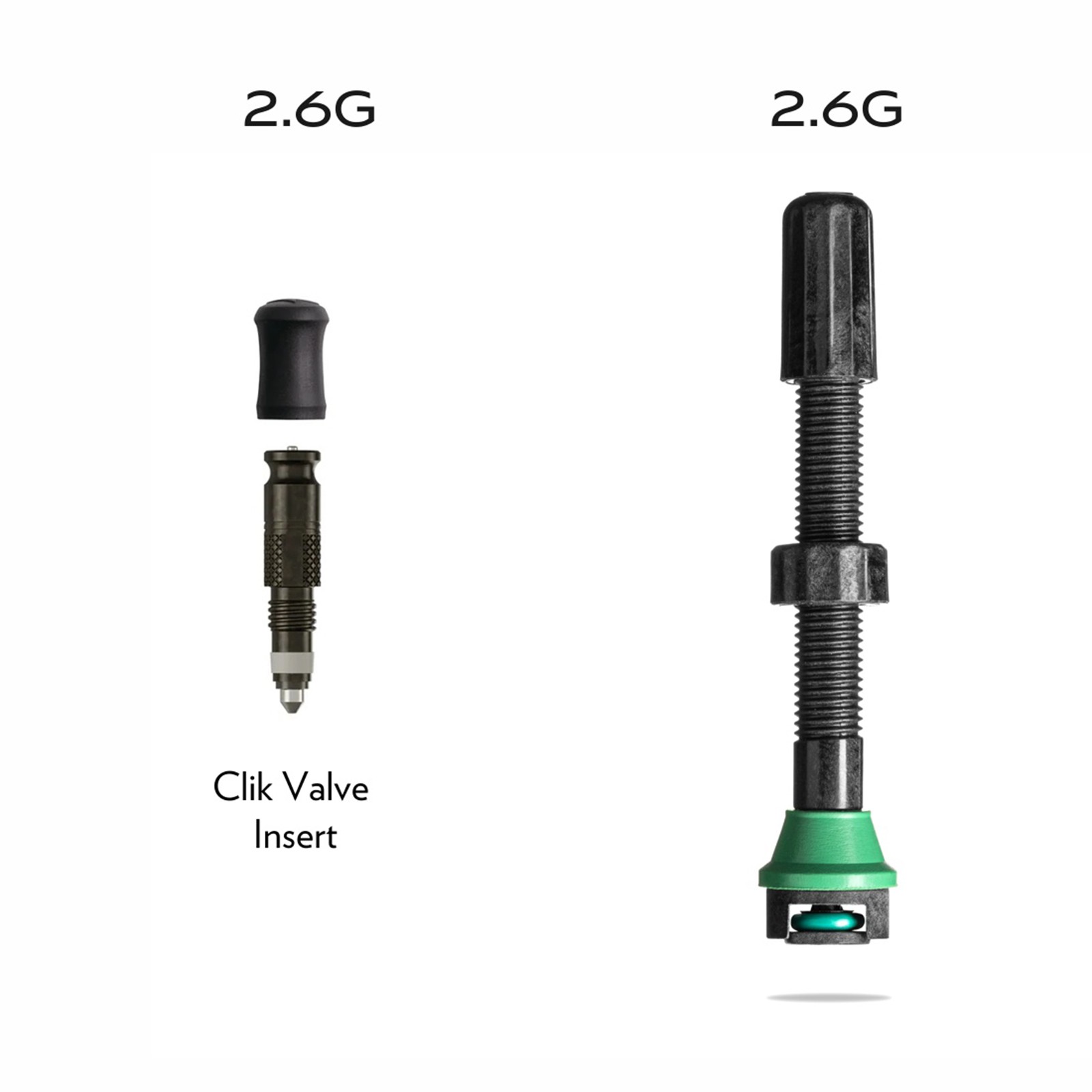 Set di valvole tubeless in carbonio Absolute Black AETHER 30-55mm - TVALVE50/BK
