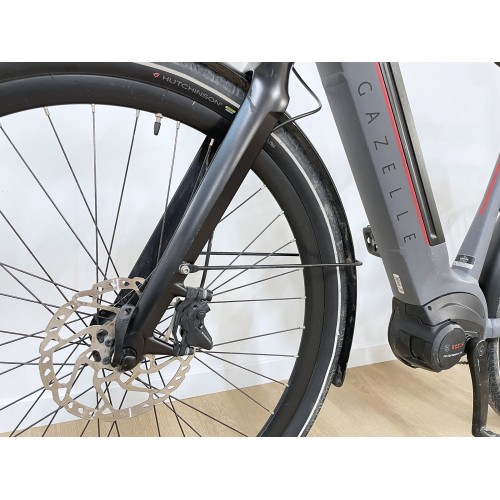 Bicicleta eléctrica / e-bike Gazelle Ultimate T10 HMB 500Wh 2020 usada, color gris - Talla 46 (S)