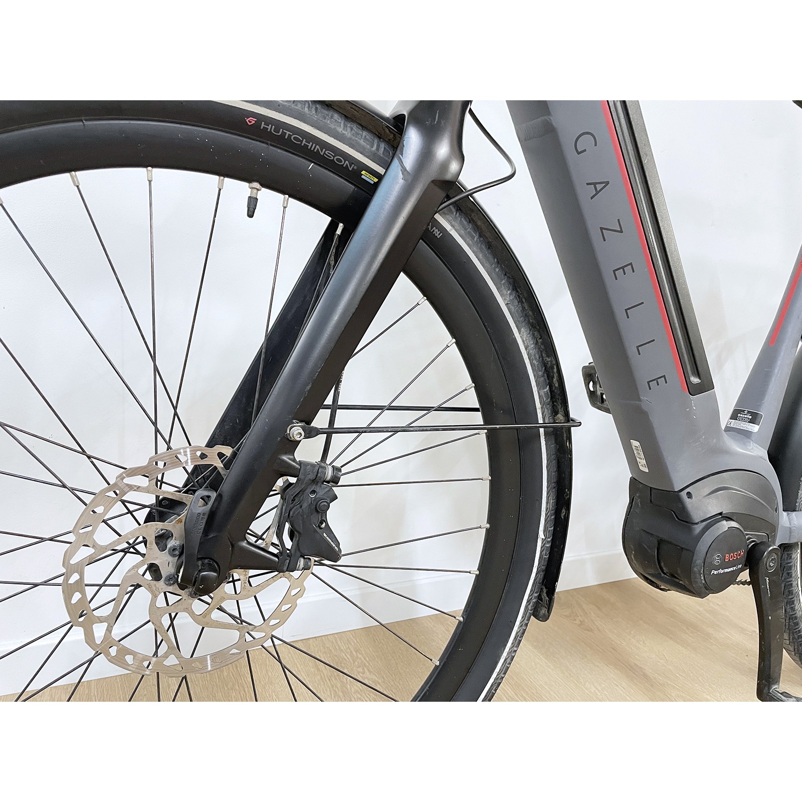 Bicicleta elétrica / e-bike Gazelle Ultimate T10 HMB 500Wh 2020 usada, cinza - Tamanho 46 (P)