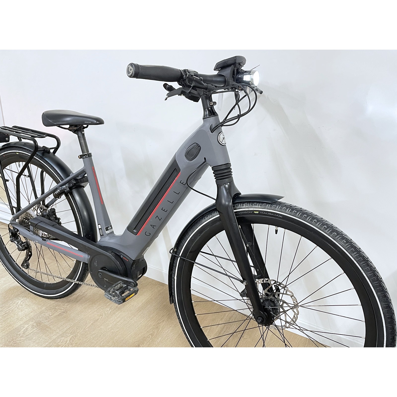 Bicicleta eléctrica / e-bike Gazelle Ultimate T10 HMB 500Wh 2020 usada, color gris - Talla 46 (S)
