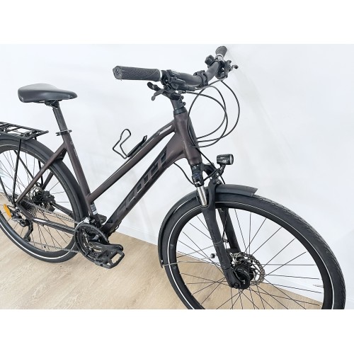 Bicicleta híbrida Scott Sub Sport 20 usada, roxa, para mulheres, modelo 2020
