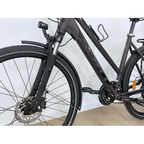 Bicicleta híbrida Scott Sub Sport 20 usada, roxa, para mulheres, modelo 2020