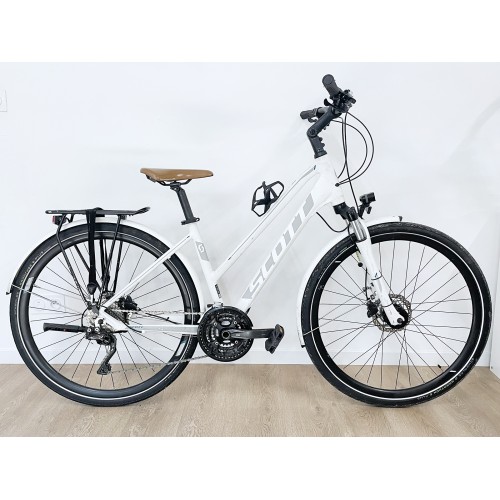 Tweedehands Scott Sub Sport 20 dames Hybride fiets , wit, 2019