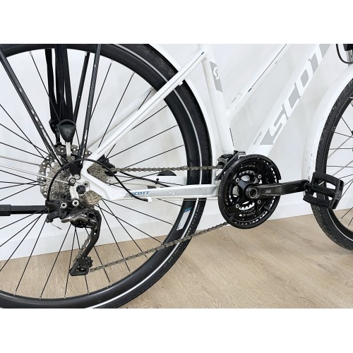 Tweedehands Scott Sub Sport 20 dames Hybride fiets , wit, 2019