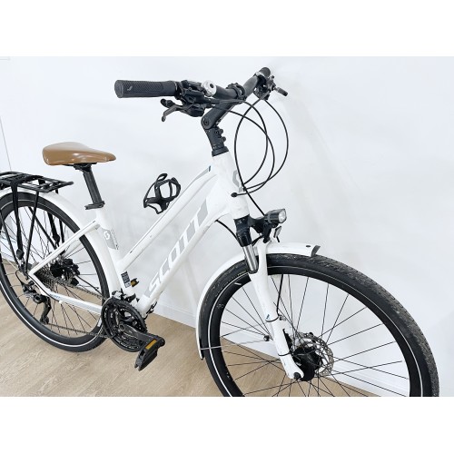 Tweedehands Scott Sub Sport 20 dames Hybride fiets , wit, 2019