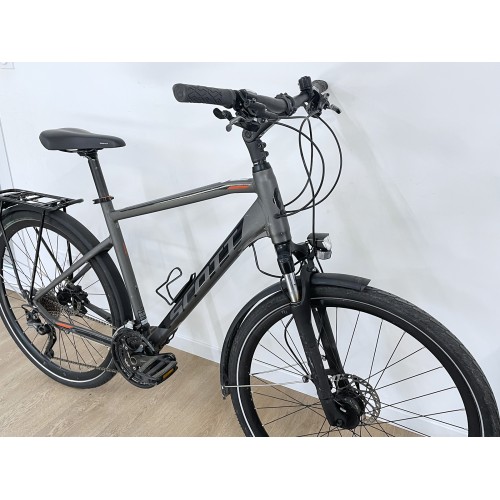 Bicicleta híbrida Scott Sub Sport 20 usada, cinza antracite, para homem, 2020