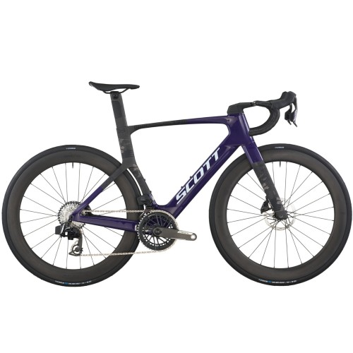 Bici da corsa viola uva/nero carbonio, 2026